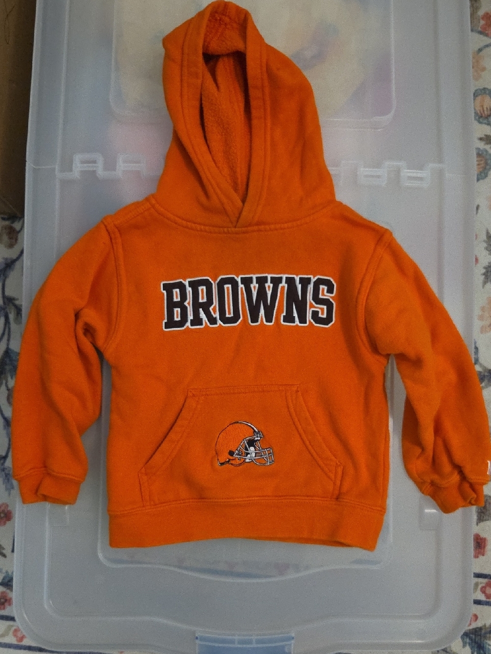 NFL Kids Cleveland Browns Hooded Sweatshirt in Bright Orange